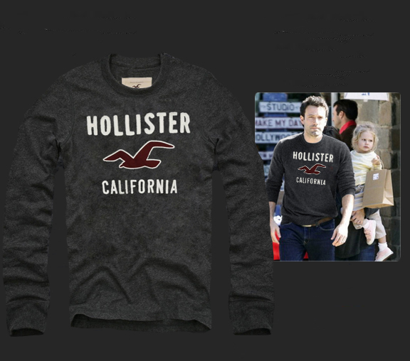 Hollister Hombres De Cuello Redondo Largo Remera HCO3799